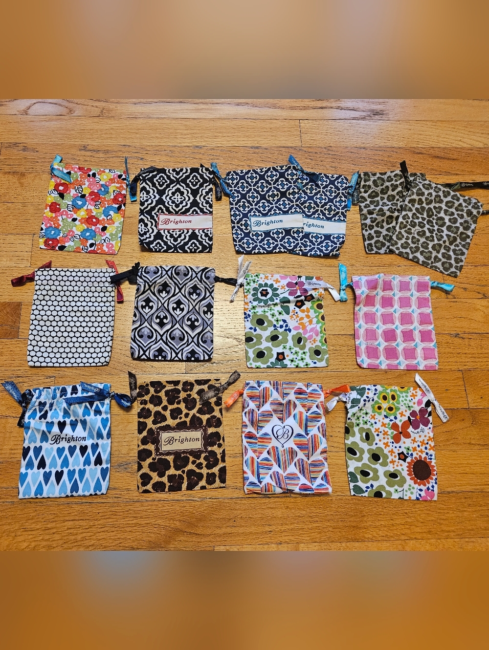 14 Brighton Cloth Jewelry Pouches - 6"×4.5"